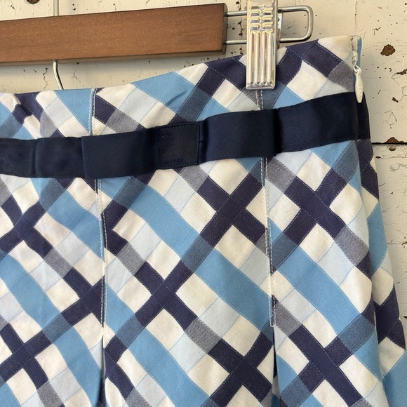 Tommy Hilfiger Blue Plaid Crisscross Flare Skirt Y2K Preppy | Medium - Picture 13 of 16